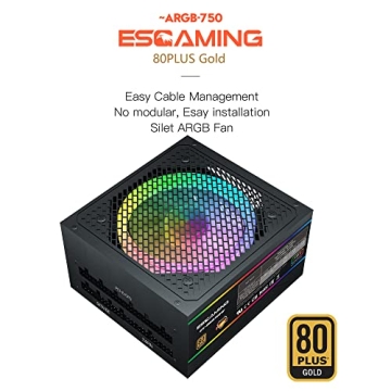 80 Plus Gold 750W Fully Modular Power Supply with RGB
