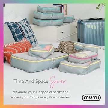 MUMI Stylish Travel Packing Cubes Set for Organized Luggage