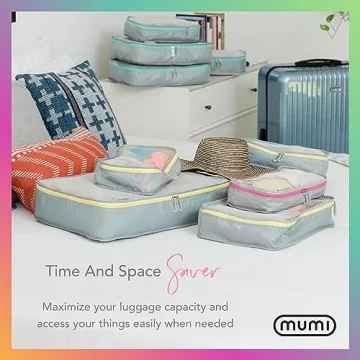 MUMI Stylish Travel Packing Cubes Set for Organized Luggage