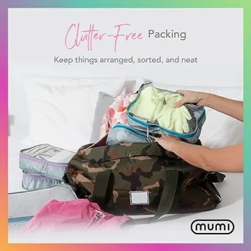 MUMI Stylish Travel Packing Cubes Set for Organized Luggage