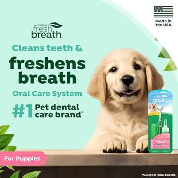TropiClean Fresh Breath Puppy Dental Care Kit for Dogs