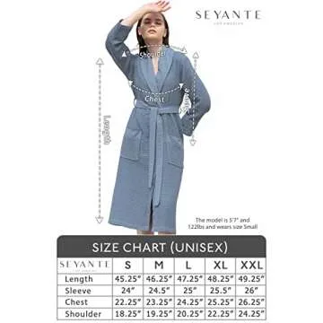 SEYANTE Women’s Luxury Waffle Shawl Collar, Hooded Robe w Piping – Lightweight, Long, Ultra Soft Spa Sleepwear Bathrobe (XX-Large, Beige)