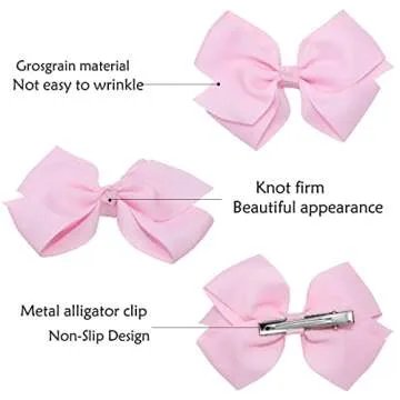 WillingTee 40 Pieces Hair Bows for Girls, 20 Colors