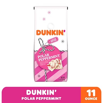 Dunkin' Polar Peppermint Flavored Ground Coffee, 11 Ounce Bag