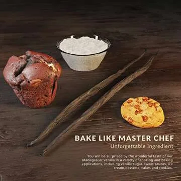 Strongus Madagascar Vanilla Beans - Vacuum Sealed Grade B Vanilla Pods - Rich, Creamy Flavor & Aroma...