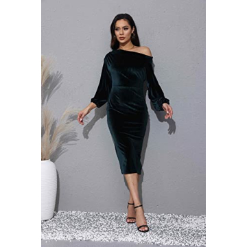Salimdy Off Shoulder Midi Dress for Elegant Parties