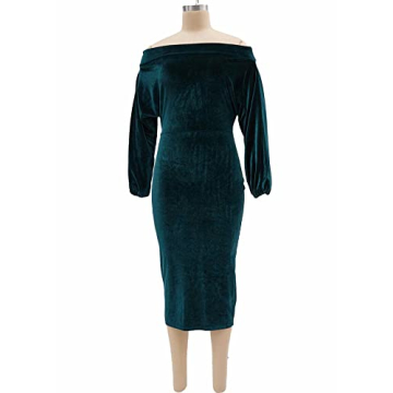 Salimdy Off Shoulder Midi Dress for Elegant Parties