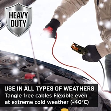 Durable 16-Foot Energizer Jumper Cables for All Vehicles