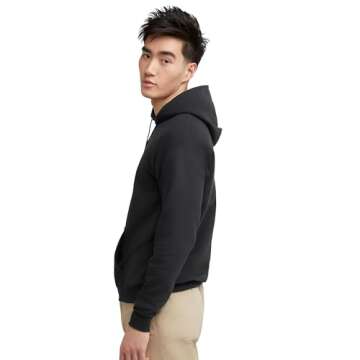 Hanes EcoSmart Hooded Sweatshirt for Men, XX-Large, Black