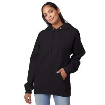 Hanes EcoSmart Hooded Sweatshirt for Men, XX-Large, Black