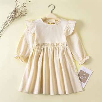 Stylish Toddler Girl Cotton Linen Dress - Comfortable & Cute