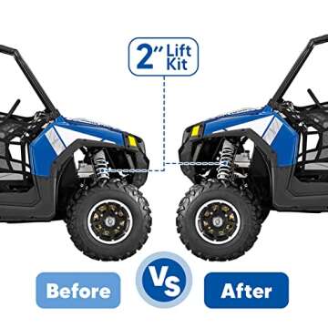 2" Front Rear Full Lift Kit Suspension Rise Mount Brackets Compatible with Polaris RZR 800 EFI Models UTV