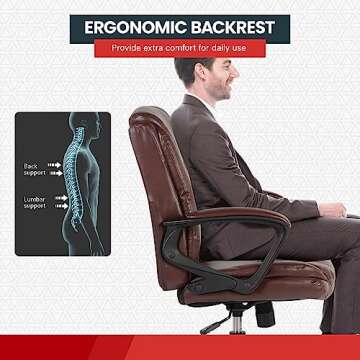 Ergonomic Office Chair with Lumbar Support for Comfort