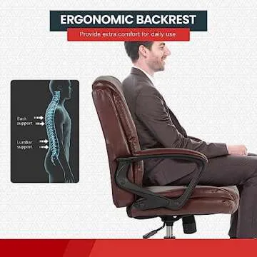 Ergonomic Office Chair with Lumbar Support for Comfort