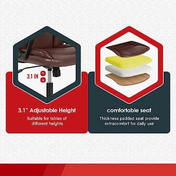 Ergonomic Office Chair with Lumbar Support for Comfort