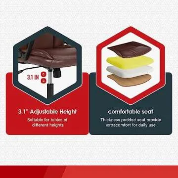 Ergonomic Office Chair with Lumbar Support for Comfort