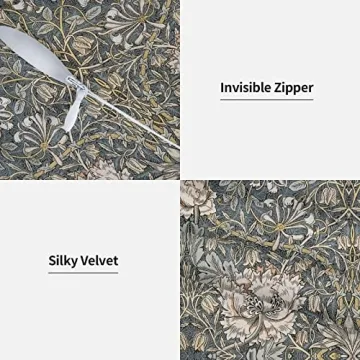 Haruha William Morris Velvet Decorative Pillow Covers 18x18