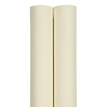 Elegant JAM Paper Ivory Matte Wrapping Paper - 2 Rolls 50 Sq Ft