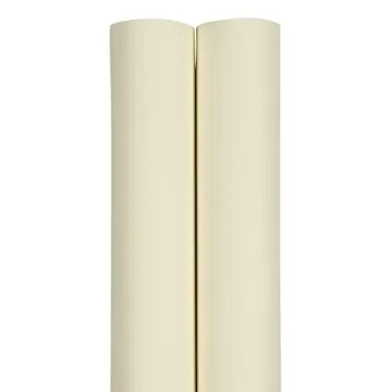 Elegant JAM Paper Ivory Matte Wrapping Paper - 2 Rolls 50 Sq Ft