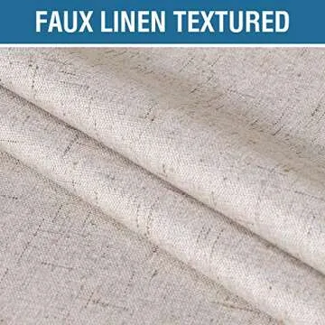 H.VERSAILTEX 100% Blackout Linen Look Curtains Set