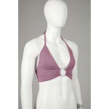 Women Halter Backless Camis Streetwear Club Patchwork Camisole Pink