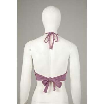 Women Halter Backless Camis Streetwear Club Patchwork Camisole Pink