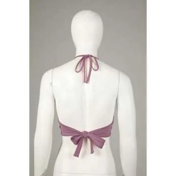 Women Halter Backless Camis Streetwear Club Patchwork Camisole Pink