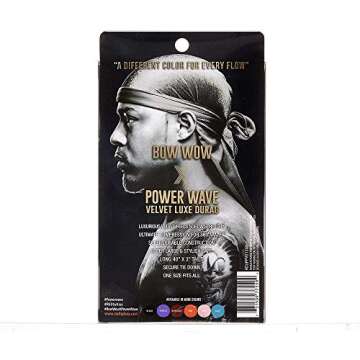 KISS RED Bow Wow Power Wave Velvet Luxe Durag (Pink)