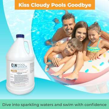 Liquid Pool Shock - Sodium Hypochlorite 12.5 Percent - Liquid Chlorine for Swimming Pool - Chlorine ...