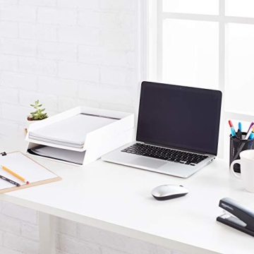 Amazon Basics Rectangular Plastic Letter Tray 2-Pack