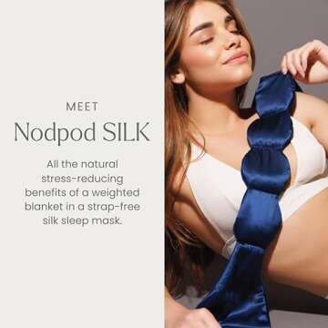 Nodpod Gentle Pressure Silk Sleep Mask | Patented Light Blocking Design for Sleeping, Travel & Relax...