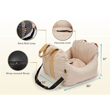 PET AWESOME Dog Car Seat for Safe Pet Travel
