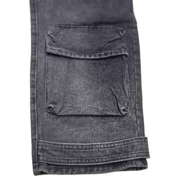 BXCNCKD Women's Baggy Cargo Pants Y2K Clothing Multi-Pocket Relaxed Fit Jeans Grunge Clothes Alt Hip hop (Black,S)