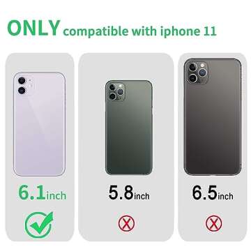 JJGoo Compatible with iPhone 11 Case, Clear TPU Phone Cases Shockproof Bumper Cover Anti-Scratch Pro...