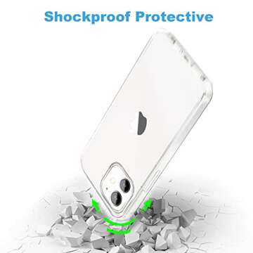 JJGoo Compatible with iPhone 11 Case, Clear TPU Phone Cases Shockproof Bumper Cover Anti-Scratch Protective Slim Thin Crystal Phone Case for 11 6.1inch