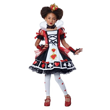 California Costumes Child Deluxe Queen of Hearts Costume, Small