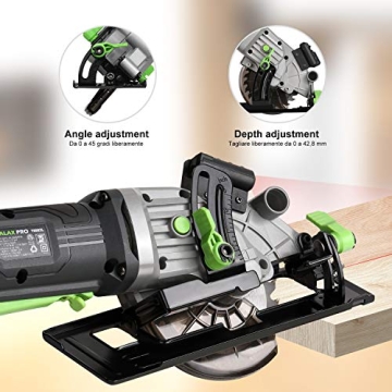 GALAX PRO Mini Circular Saw with Laser Guide for Precision Cuts