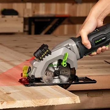 GALAX PRO Mini Circular Saw with Laser Guide for Precision Cuts