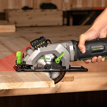 GALAX PRO Mini Circular Saw with Laser Guide for Precision Cuts