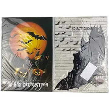 64Pcs 3D Bat Stickers for Halloween Decorations