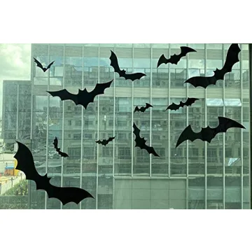 64Pcs 3D Bat Stickers for Halloween Decorations