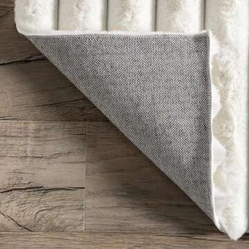 nuLOOM 4' x 6' Cozy Plush SuperiorWash Area Rug, Machine Washable, Non-Slip, Soft Fluffy Shag Carpet for Living Room Bedroom Kids Room Nursery Home Decor, Kai White