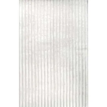 nuLOOM 4' x 6' Cozy Plush SuperiorWash Area Rug, Machine Washable, Non-Slip, Soft Fluffy Shag Carpet for Living Room Bedroom Kids Room Nursery Home Decor, Kai White