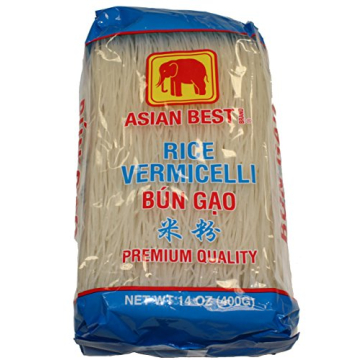 Asian Best Premium Rice Vermicelli Bun Gao, 14oz (3 Packs)