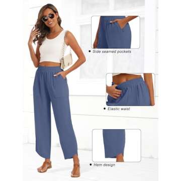 Stylish Bellcoco Women's Casual Wide Leg Pants
