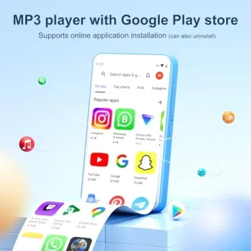 80GB MP3 Player with Bluetooth and WiFi, Mp3 & Mp4 Music Player with Spotify, Amazon Music, Deezer, ...