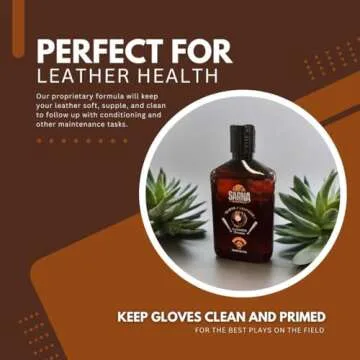 Glove Leather Cleaner - Use on Baseball Gloves, Softball Gloves, and Other Leather Sports Equipment (8.0 oz) - Made in USA!