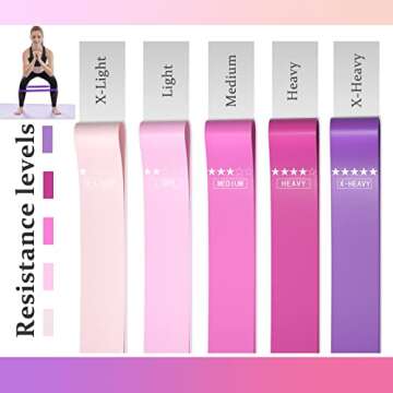 Resistance Band, Workout Equipment Work from Home, Exercise Equipment for Squat, Leg, Glute, Thigh, ...