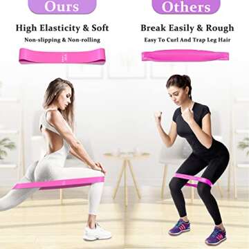 Resistance Band, Workout Equipment Work from Home, Exercise Equipment for Squat, Leg, Glute, Thigh, Fitness and Home Workout, Non Slip Booty Bands for Women, Gym Accessories for Yoga