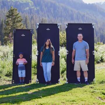 TETON Sports Camping Cot with Patented Pivot Arm - Folding Camping Cot for Car & Tent Camping - Durable Canvas Sleeping Cot - Portable Camping Accessory - 86" x 45" - Outfitter XXL,Black